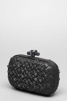 Bottega Veneta Nero Intreccio Rings Knot - Lyst