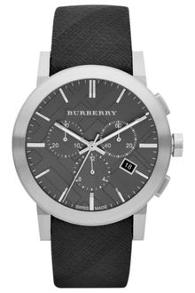 Burberry Womens Swiss Chronograph Beat Check Fabric Strap 42mm - Lyst