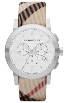 Burberry Womens Swiss Chronograph Nova Check Fabric Strap 42mm - Lyst