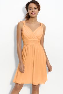Donna Morgan Ruched Chiffon Dress - Lyst