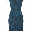 Emilio Pucci Petrolblack Lace Print Dress in Blue (petrol) - Lyst