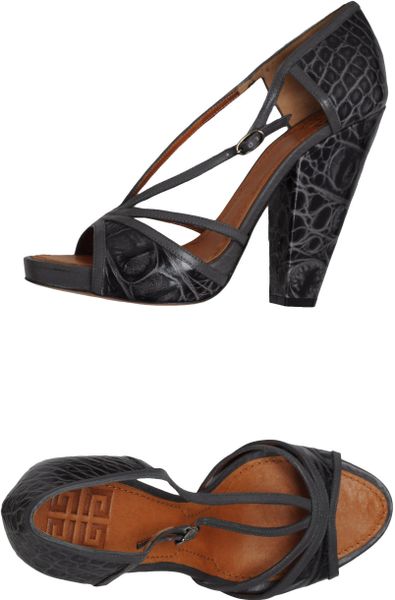Givenchy Platform Sandals in Gray (steel) - Lyst