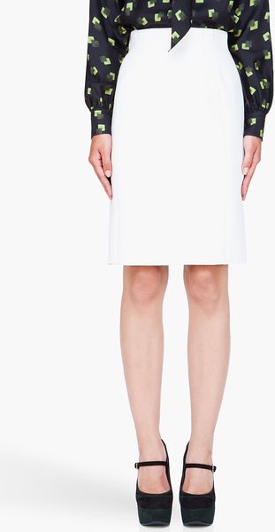 Marc Jacobs Ivory Wool Skirt in White (ivory) - Lyst