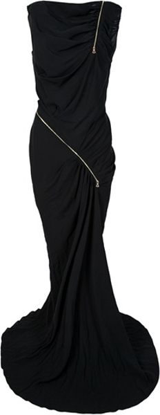 Nina Ricci Zip Detail Evening Gown - Lyst