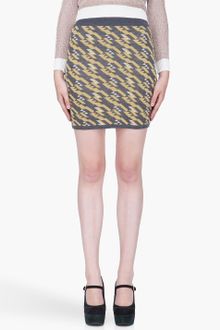 Opening Ceremony Mustard Wool Jacquard Skirt - Lyst
