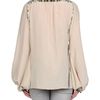 Roberto Cavalli Long Sleeve Shirt in Beige - Lyst