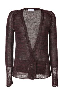 See By Chloé Black and Claret Melangé Cardigan - Lyst