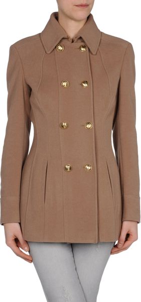 Versace Midlength Jacket in Brown - Lyst