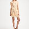Bcbgmaxazria Willa Lace Dress in Beige (black) - Lyst