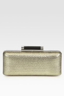 Diane Von Furstenberg Textured Metallic Clutch - Lyst