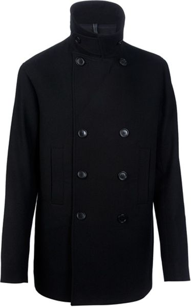 Dior Double Breasted Pea Coat in Black for Men (pea) - Lyst