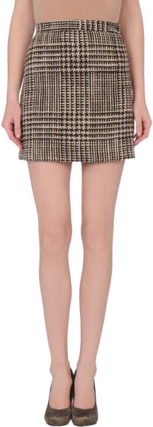 Missoni Mini Skirt in Brown - Lyst