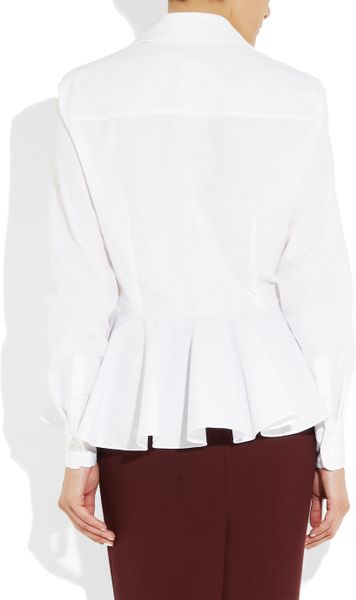 peplum white shirt