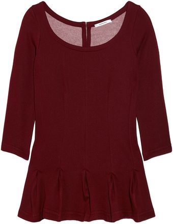Carven Flared Jersey Top - Lyst