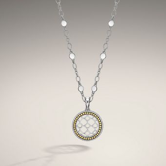 John Hardy Round Drop Pendant On Chain Necklace - Lyst