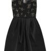 Lela Rose Beaded Lace and Organza Dress in Black - Lyst