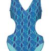 Matthew Williamson Snakeprint Cutout Swimsuit in Blue (snake) - Lyst