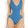 Matthew Williamson Snakeprint Cutout Swimsuit in Blue (snake) - Lyst