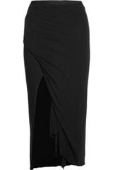 Rick Owens Lilies Jersey Wrapeffect Skirt