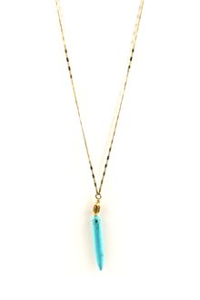Vanessa Mooney Oleda Necklace with Turquoise Stone - Lyst