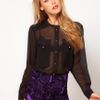 Asos Collection  Utility Blouse in Black - Lyst