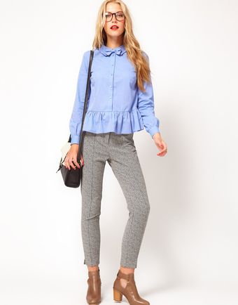 ASOS Collection  Super Skinny Trousers in Herringbone Print - Lyst