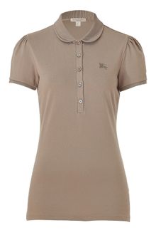 Burberry Brit Putty Puff Sleeve Polo Shirt - Lyst