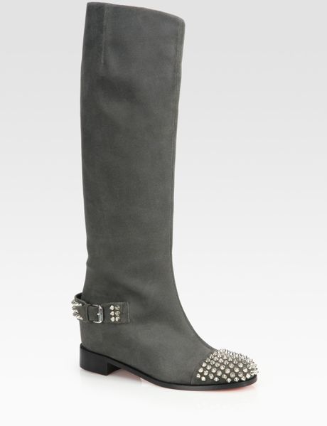 louboutin silver boots