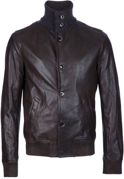 Dolce & Gabbana Goat Skin Jacket in Brown for Men - Lyst