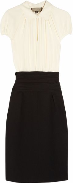 Giambattista Valli Silk and Wool Crepe Dress in Black - Lyst