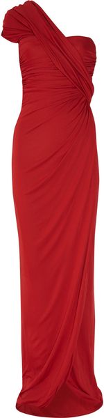 Giambattista Valli Asymmetric Jersey Gown in Red - Lyst