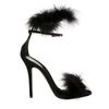 Giuseppe Zanotti Suede Sandals with Goose Down in Black (nero) - Lyst