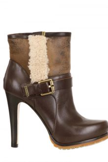 Grey Mer 110mm Calf Suede Shearling Boots - Lyst