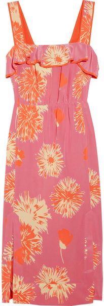 Jill Stuart Caressa Printed Silk Dress - Lyst