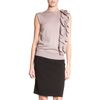 Lanvin Side Ruffle Sleeveless Sweater in Gray (lavender) - Lyst