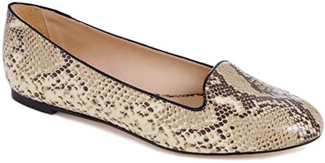 Loeffler Randall Blaise Flat Moccasin in Beige (natural) - Lyst