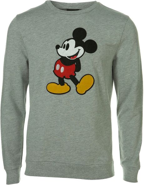 mickey mouse sweater grey