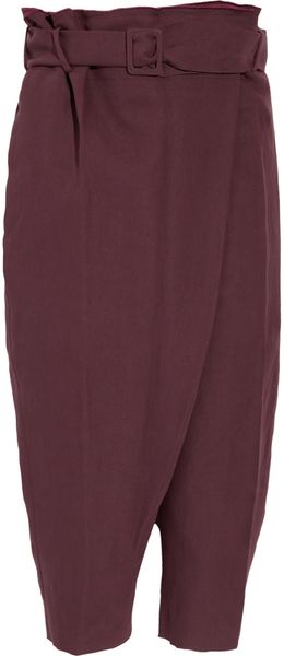 M Missoni Cropped Harem Cotton blend Twill Pants - Lyst