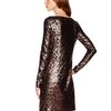 Michael Kors Drapeneck Sequin Dress in Gold - Lyst