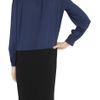 Miu Miu Twotone Silk and Crepe Dress in Blue (navy) - Lyst