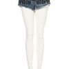 Moto Moto Dip Dye Aztec Embroidered Denim Hotpants in Blue (black) - Lyst