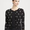 Oscar De La Renta Beaded Cardigan in Black - Lyst