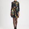 Oscar De La Renta Bijou Print Silk Dress in Multicolor (black) - Lyst