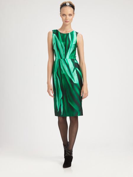 oscar de la renta green dress
