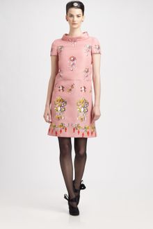 Oscar de la Renta Bijou Print Silk Dress - Lyst