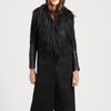 Rag & Bone Shearling Leathertrim Wool Coat in Black - Lyst