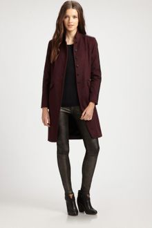 Rag & Bone Maharaja Leathertrim Wool Coat - Lyst