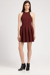 T By Alexander Wang Neoprene Pleated Dress
