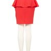 Topshop Red Textured Peplum Skirt in Red - Lyst