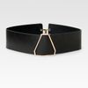 Yves Saint Laurent Leather Belt in Black - Lyst